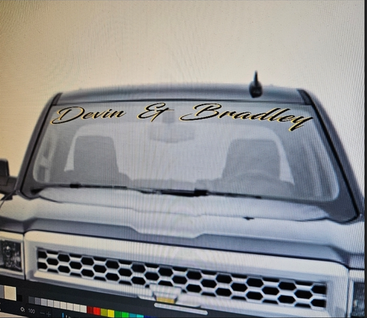 Custom  Wind Shield Banner Auto/Truck