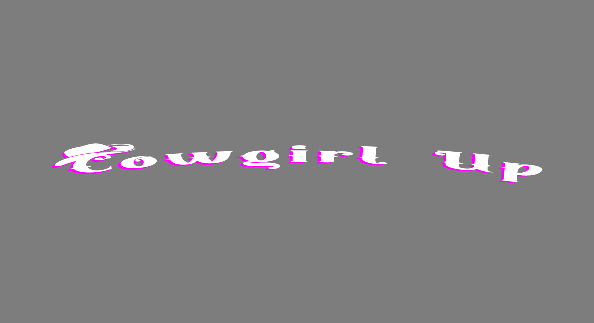 "Cowgirl Up" Windshield Banner 48" wide